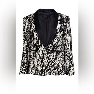 Rag & Bone black and white abstract print blazer size 6 pristine condition